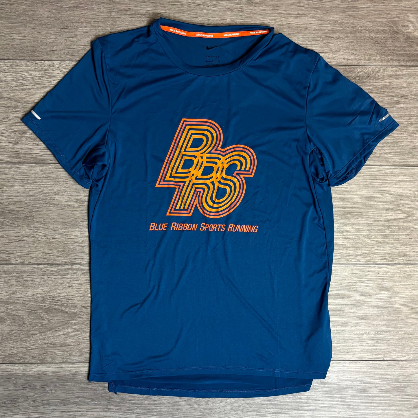 Nike Running Energy Rise 365 T-Shirt / Stride Shorts Set Blue/Orange