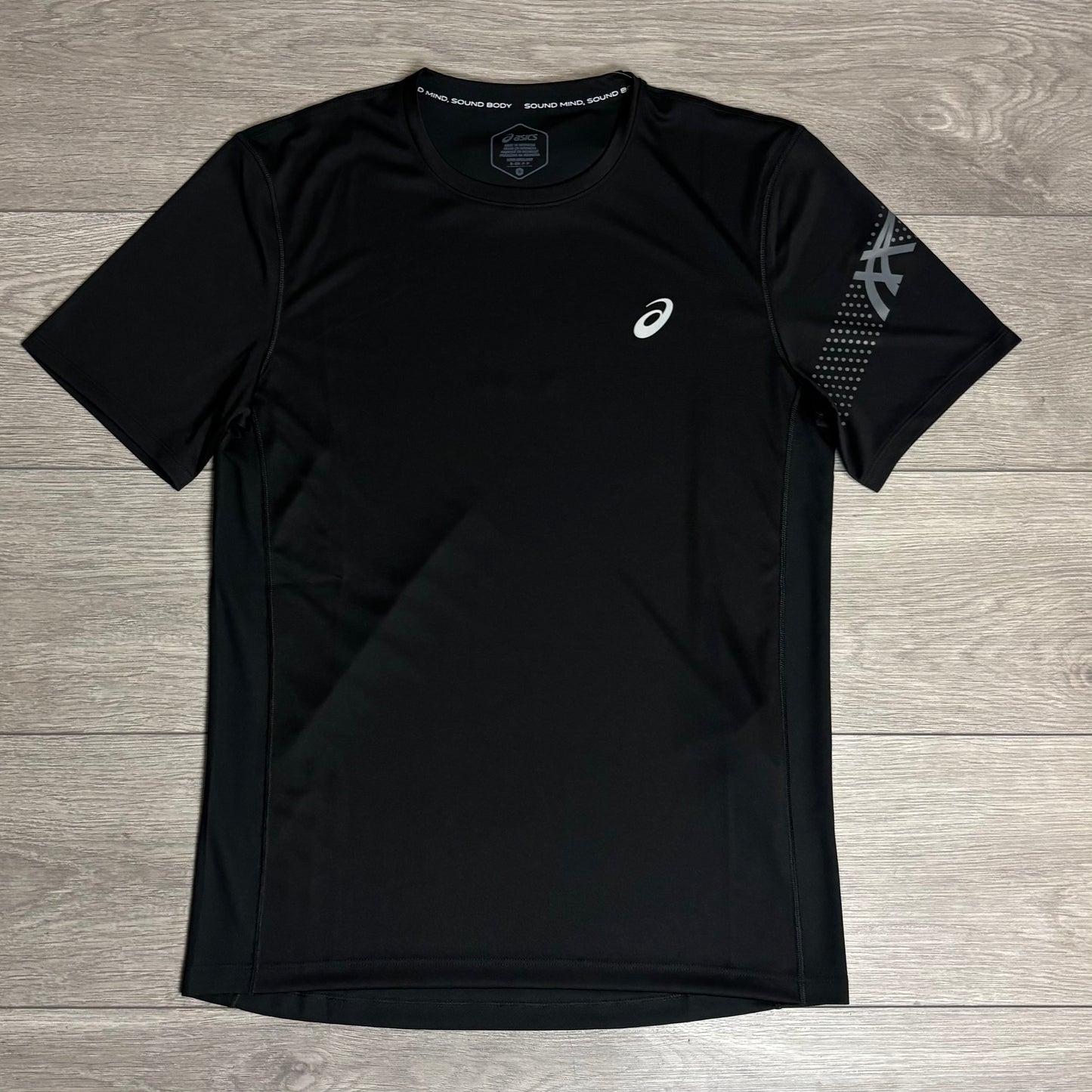 Asics Icon T-Shirt / Short Set Performance Black/Carrier Grey