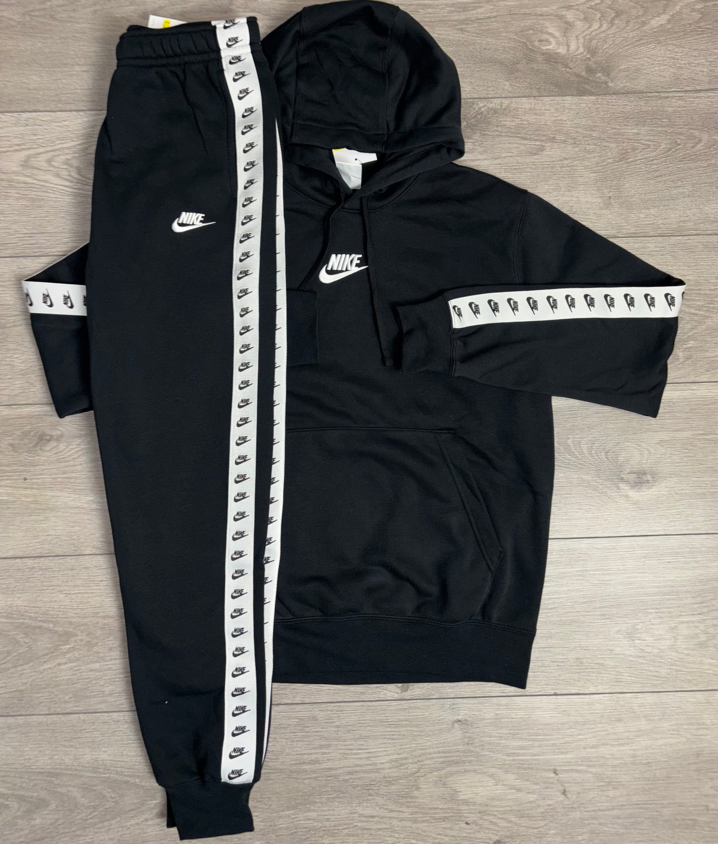 Nike Fleece Repeat Logo Tracksuit Black