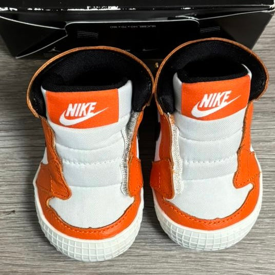 Infants Nike Jordan 1 Crib Bootie White/Orange/Black