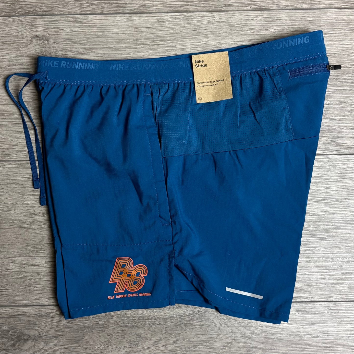 Nike Running Energy Rise 365 T-Shirt / Stride Shorts Set Blue/Orange