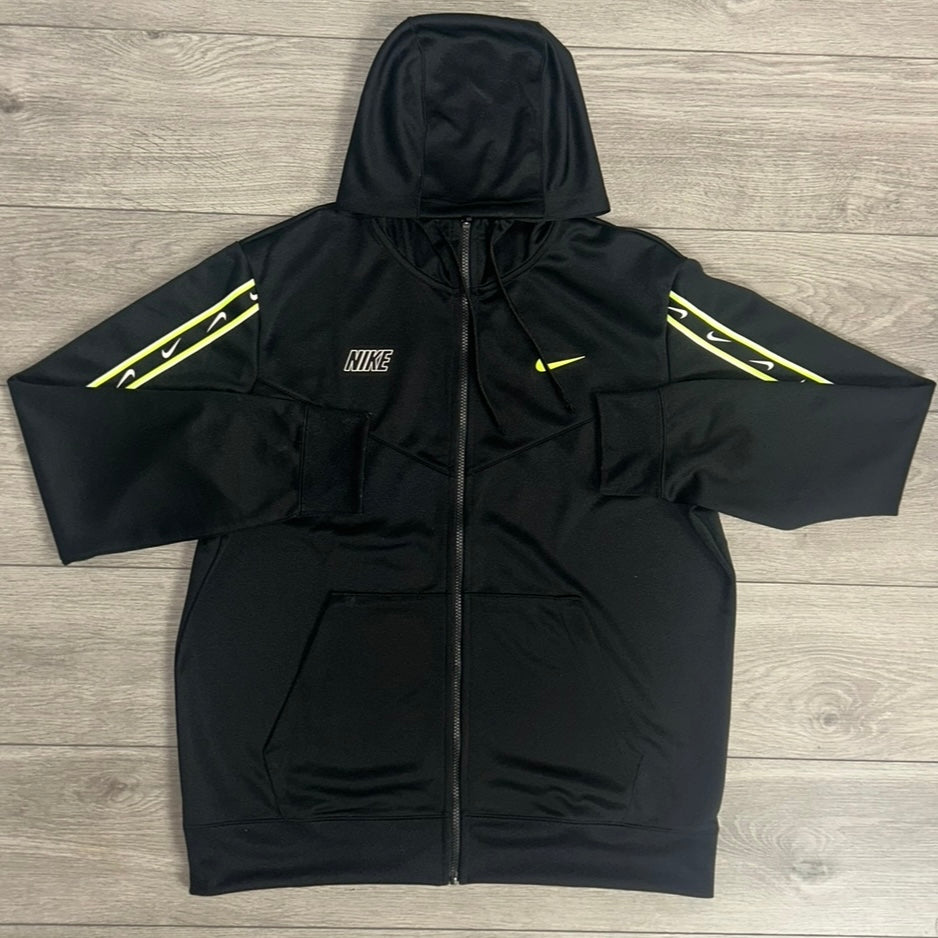 Nike Poly Repeat Logo Tape Tracksuit Black/White Green