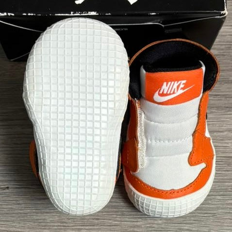 Infants Nike Jordan 1 Crib Bootie White/Orange/Black