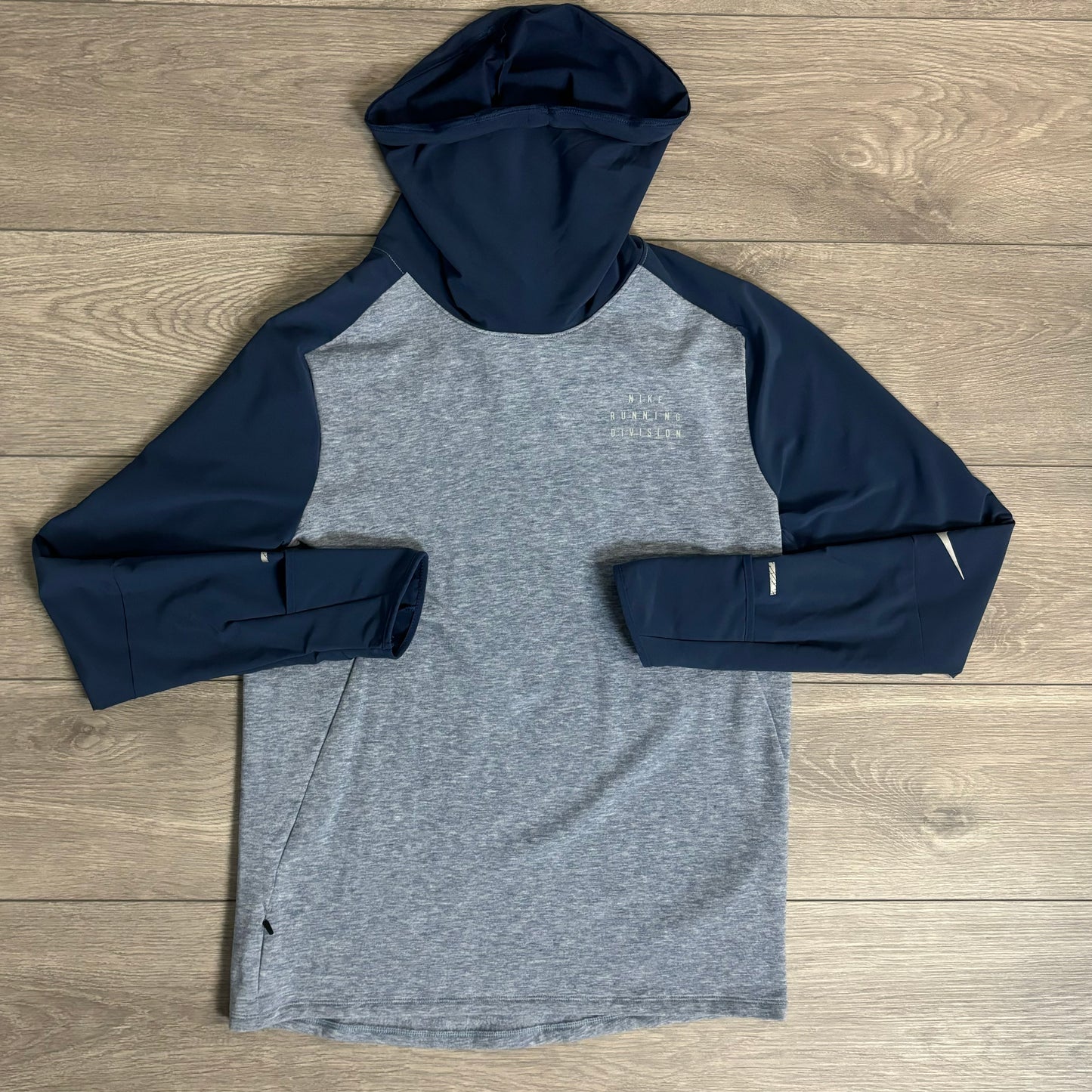 Nike Therma Fit Run Division Grey/Navy Snood Sweater
