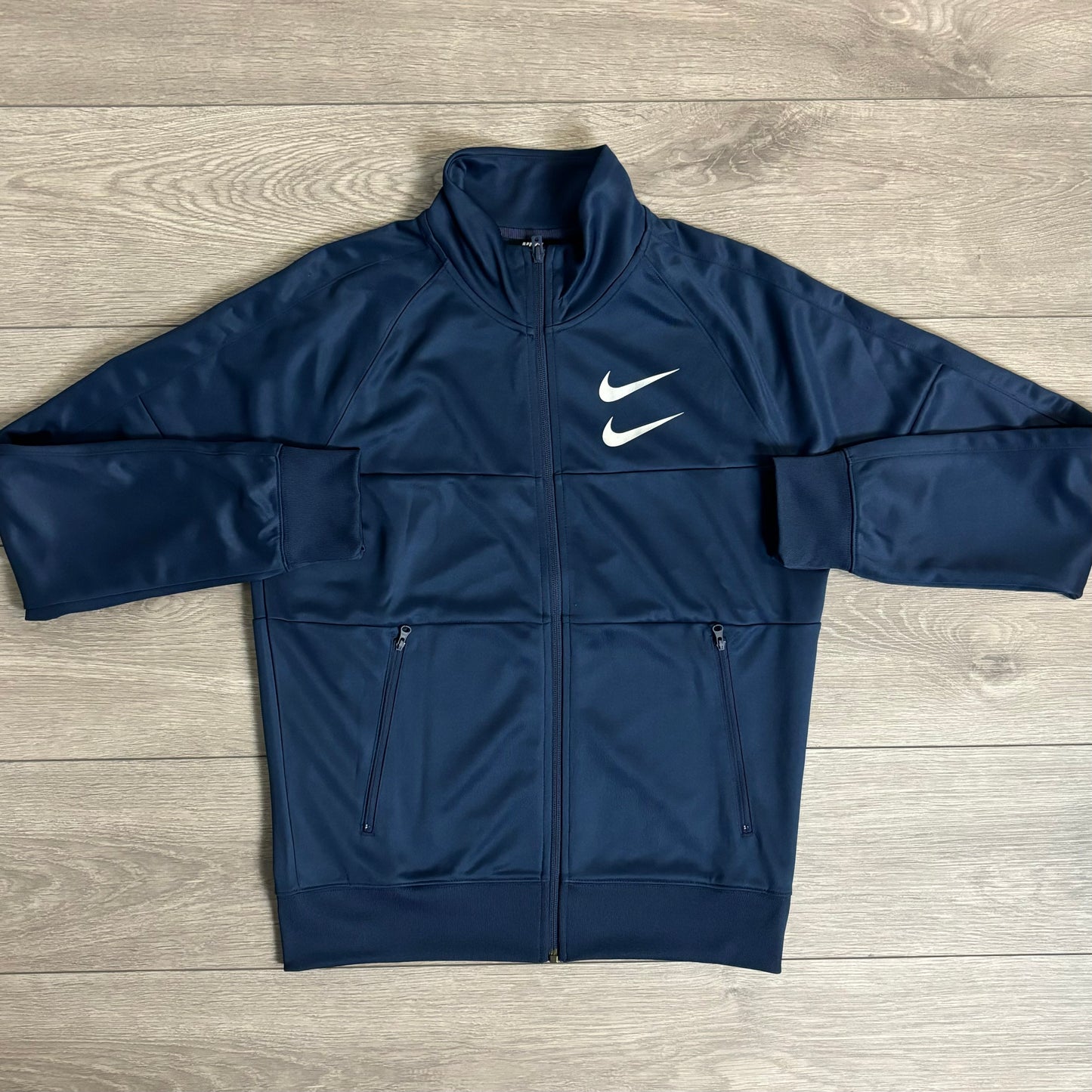 Nike Swoosh Navy Zip Sweatshirt