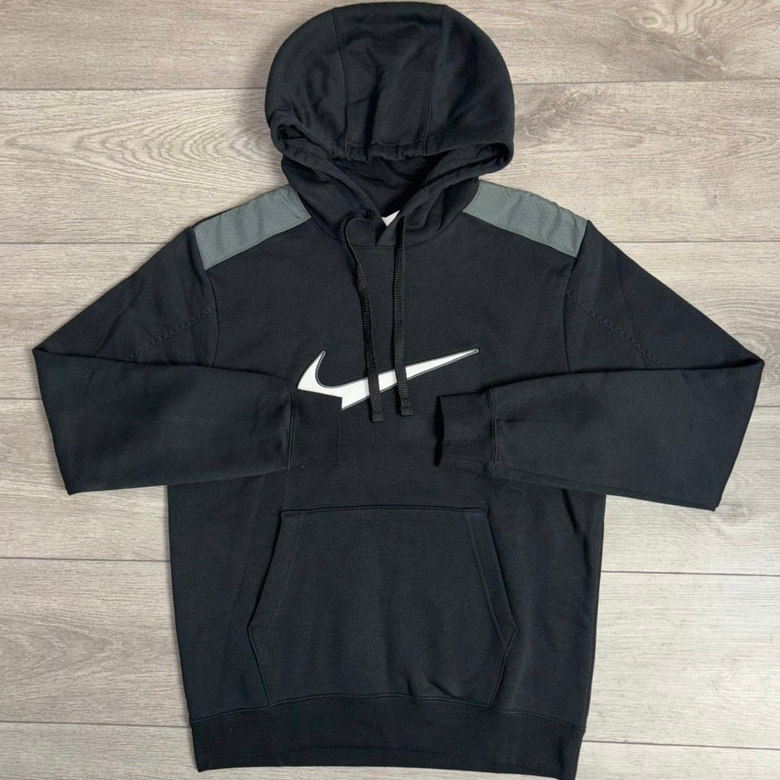 Nike Black/Grey Fleece Swoosh Tracksuit