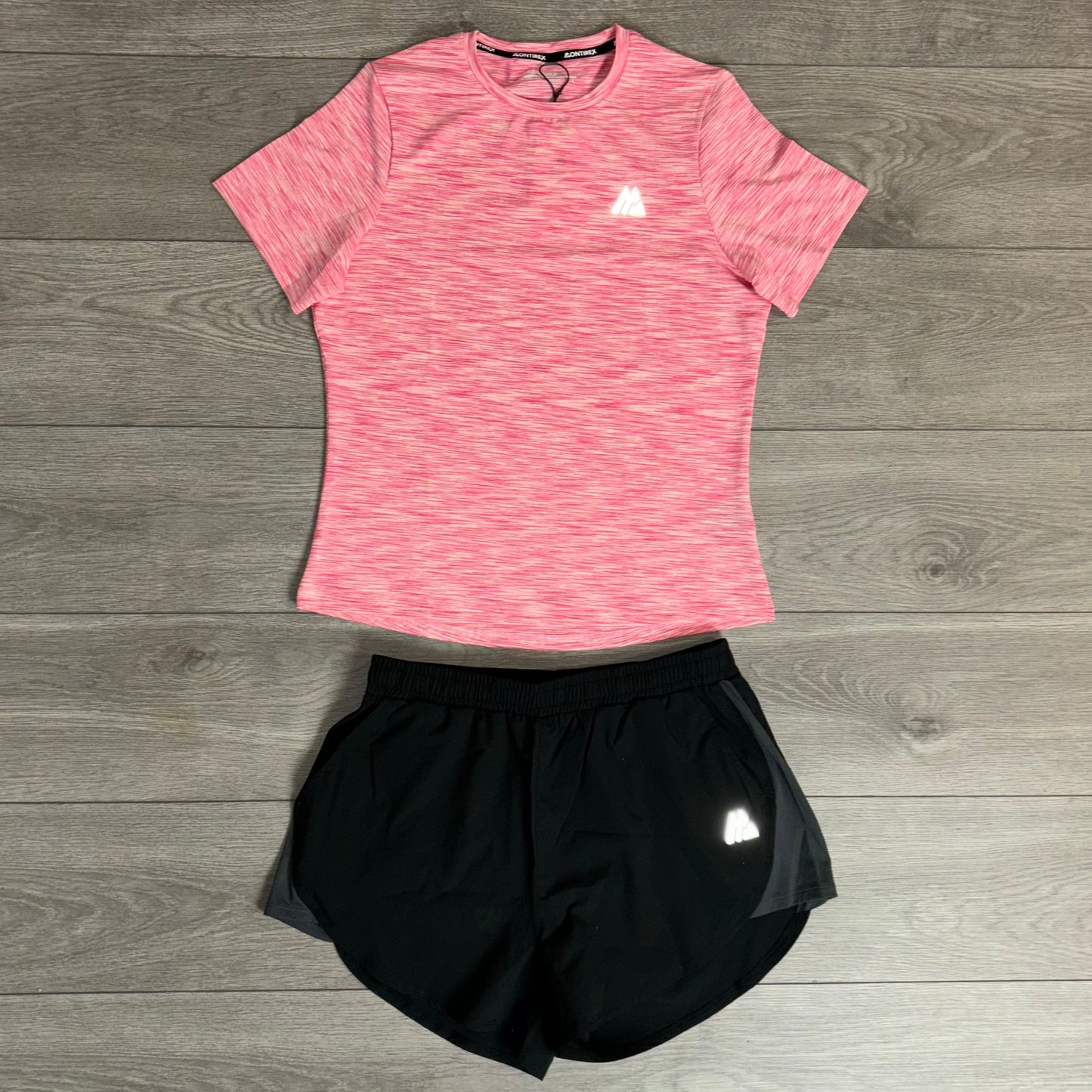 Womens Montirex Pink T-Shirt / Black Short Set