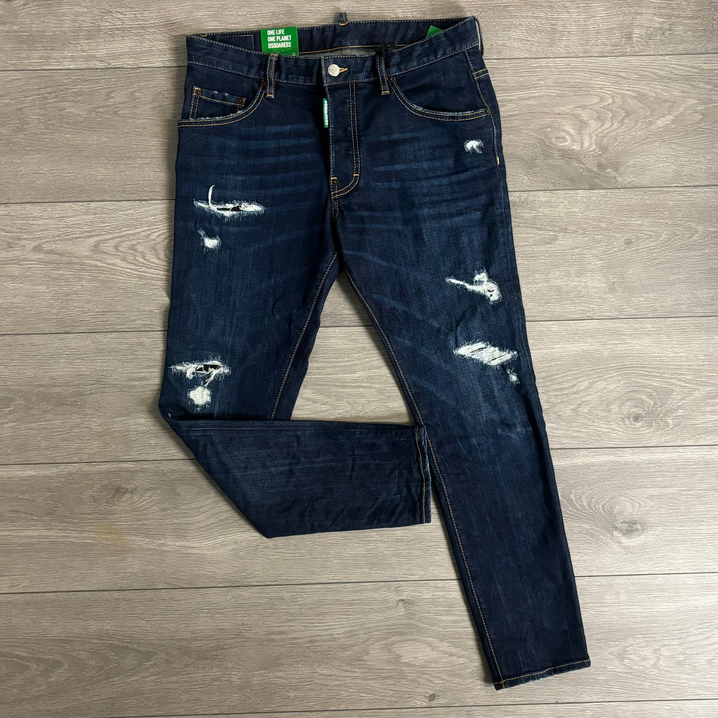 Dsquared2 Green Logo Skater Jeans