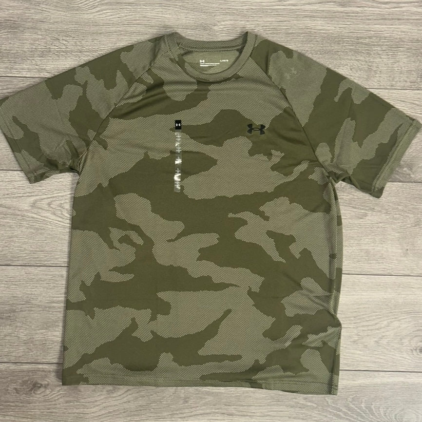 Under Armour Green Camo Velocity Jacquard T-Shirt