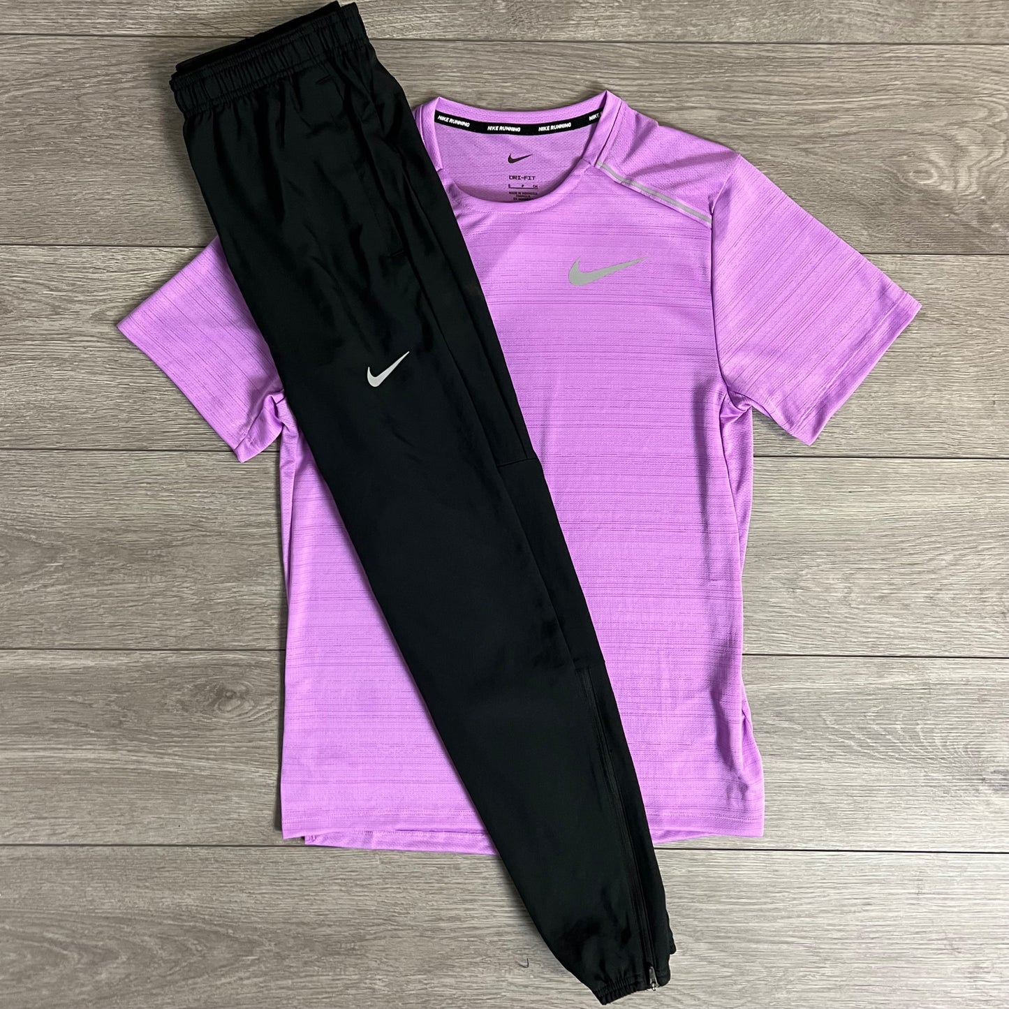 Nike Dri-Fit Miler 1.0 Candy Pink / Black Dri-Fit Pants