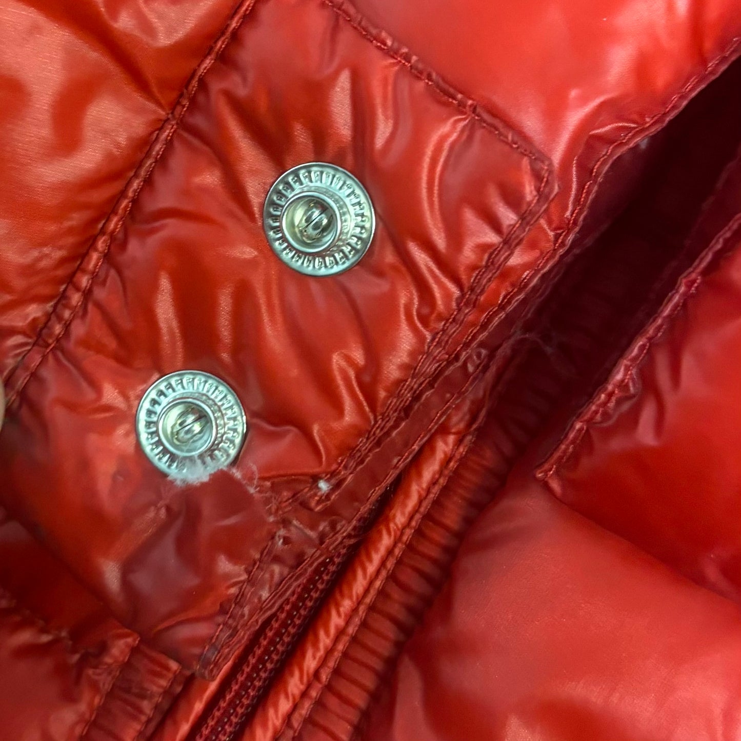 Pre-Loved Moncler Acorus Lightweight Down Jacket Red