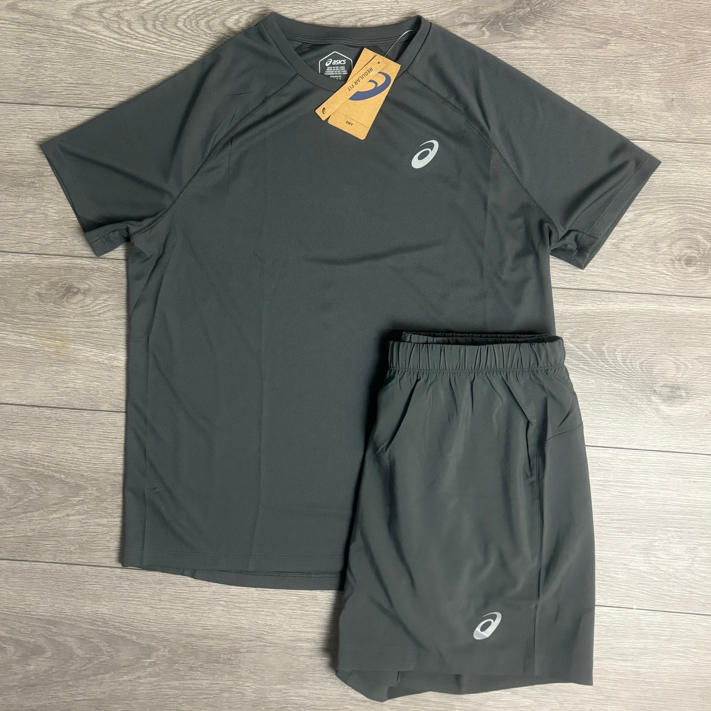 ASICS Core Grey T-Shirt / Short Set