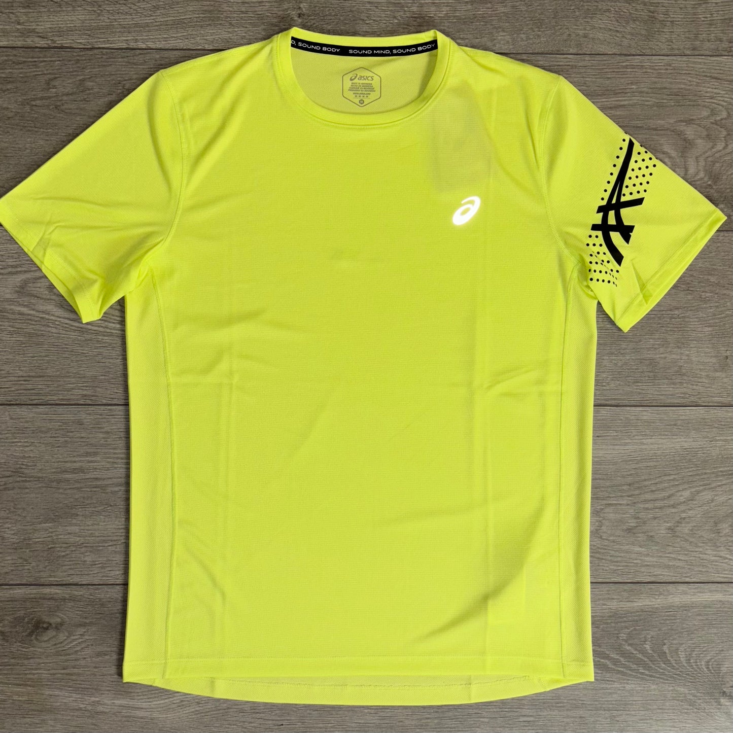 ASICS Icon T-Shirt Yellow / Black Core Short Set