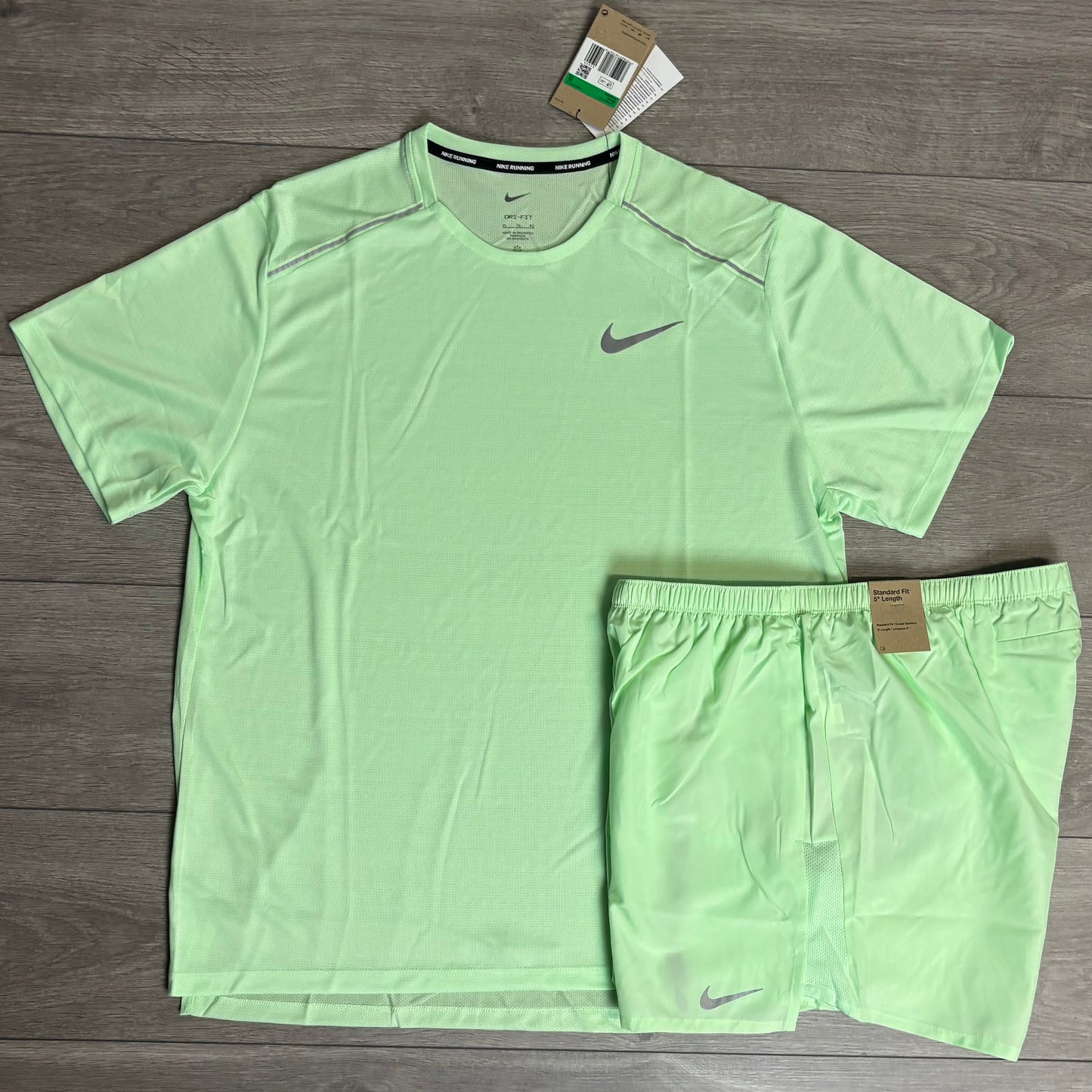 Nike Miler 1.0 T-Shirt Vapor Green / Challenger Short