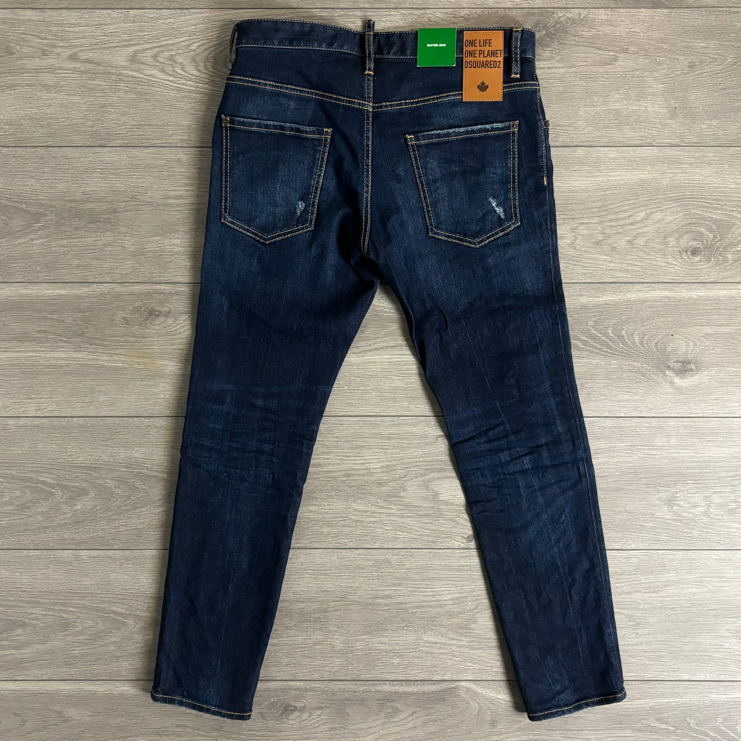 Dsquared2 Green Logo Skater Jeans