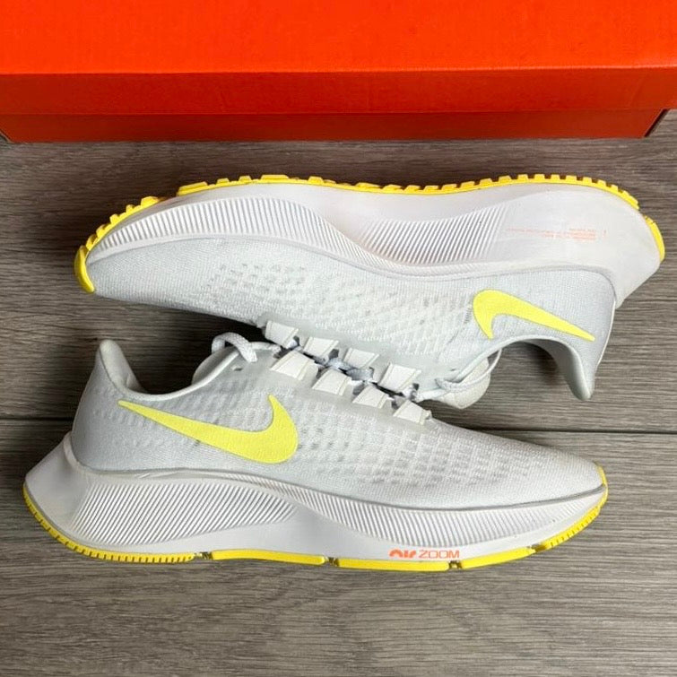 Womens Nike Air Zoom Pegasus 37 White/Zitron Bright Mango