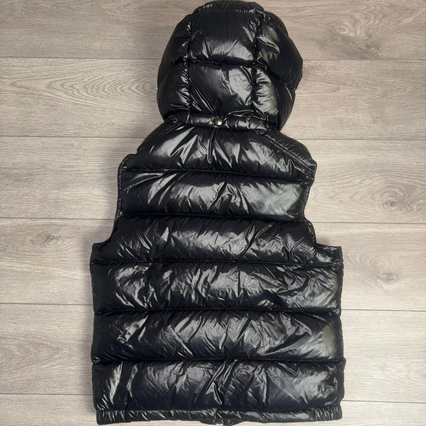 Pre-Loved Moncler Bormes Hooded Down Gilet Black