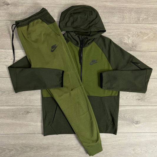 Nike Khaki Green Tech Tracksuit