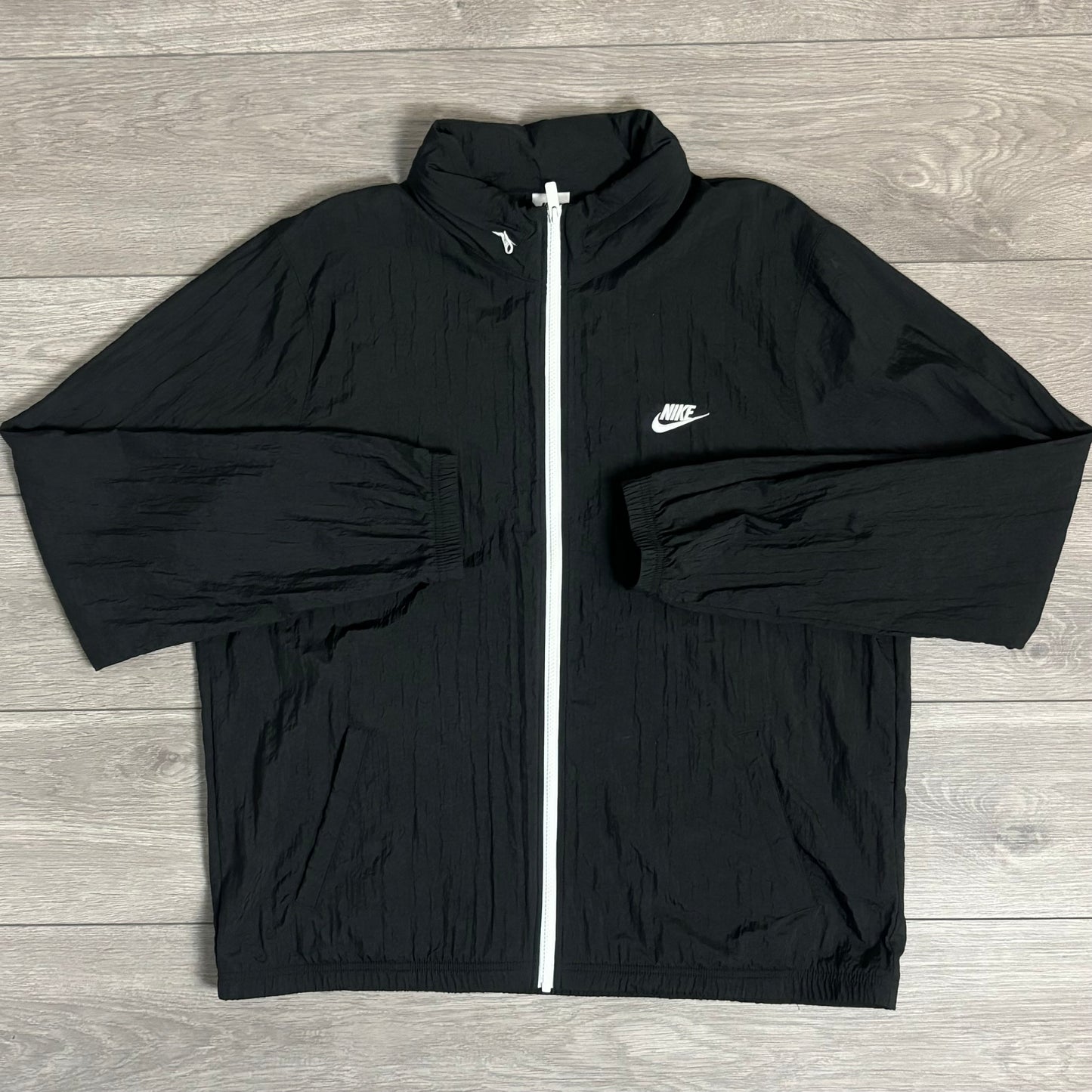 Nike Club Crinkle Black/White Zip Tracksuit