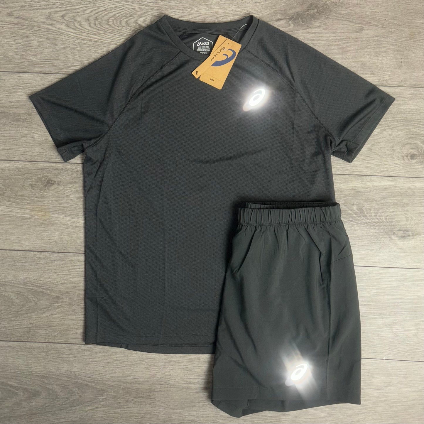 ASICS Core Grey T-Shirt / Short Set