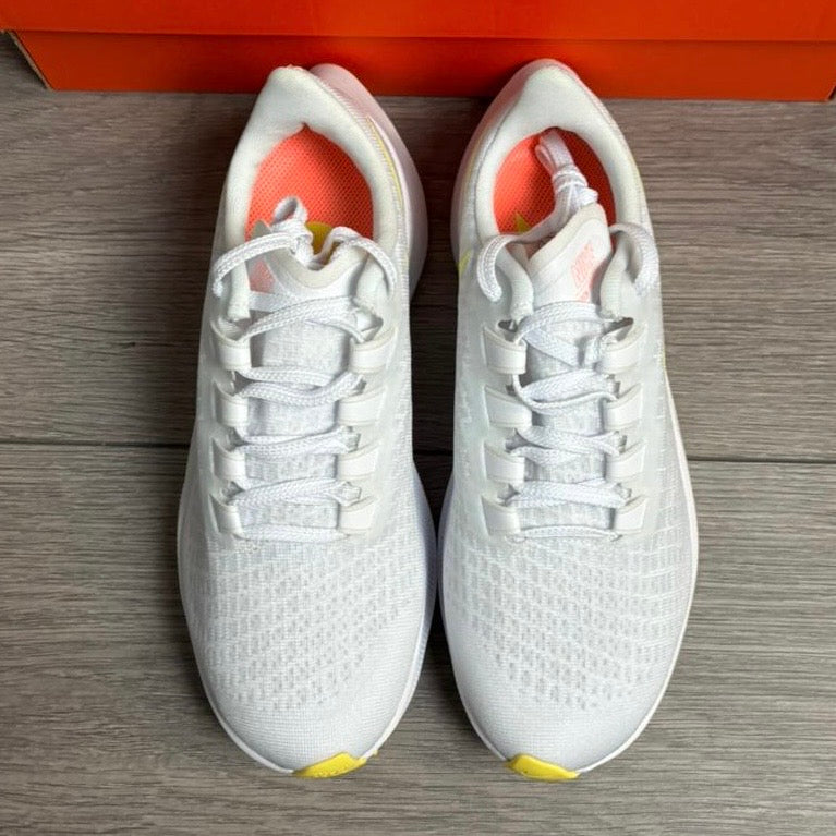 Womens Nike Air Zoom Pegasus 37 White/Zitron Bright Mango