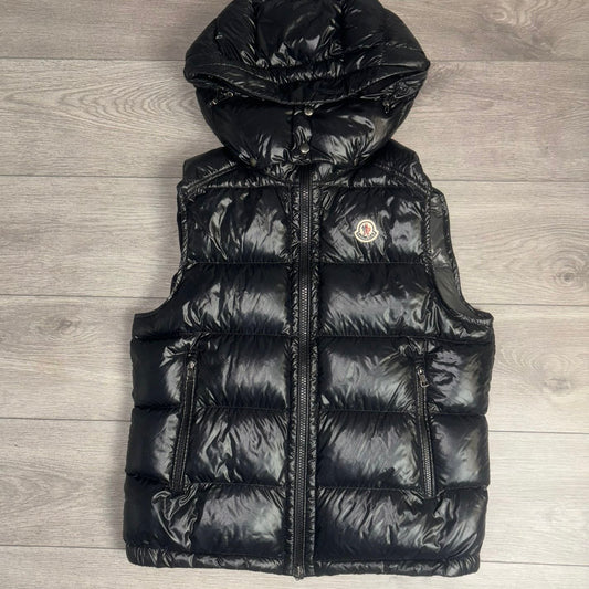 Pre-Loved Moncler Bormes Hooded Down Gilet Black