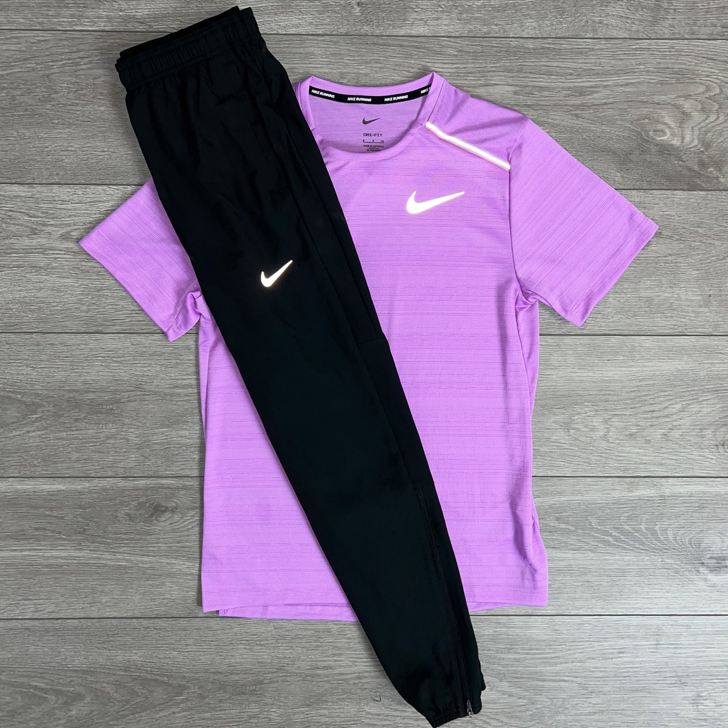 Nike Dri-Fit Miler 1.0 Candy Pink / Black Dri-Fit Pants